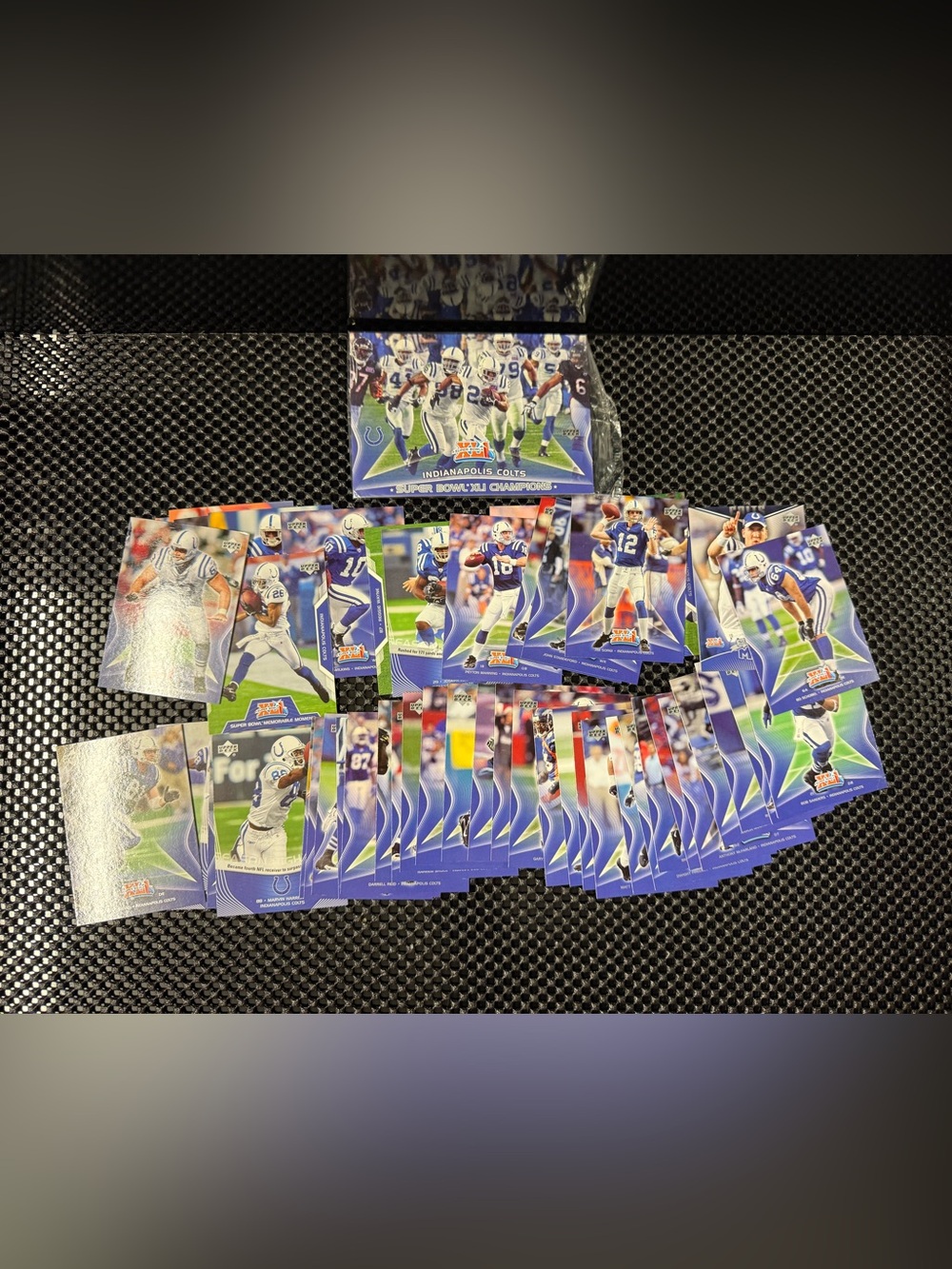 2007 Upper Deck Indianapolis Colts Super Bowl XLI Champions Complete 30-Card Set
